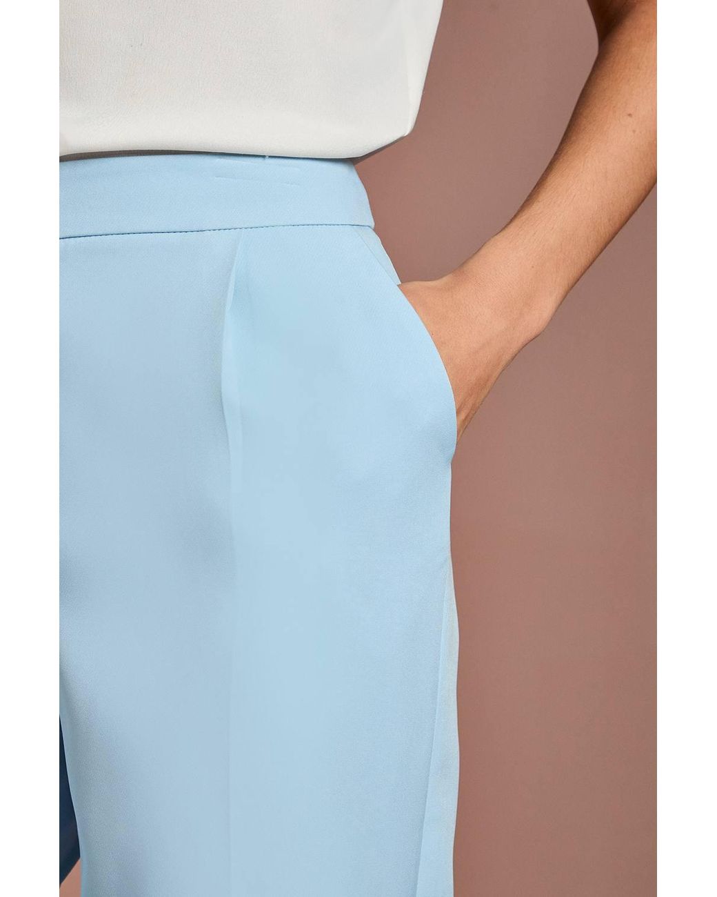Coast Blue Pleat Front Straight Leg Formal Trouser
