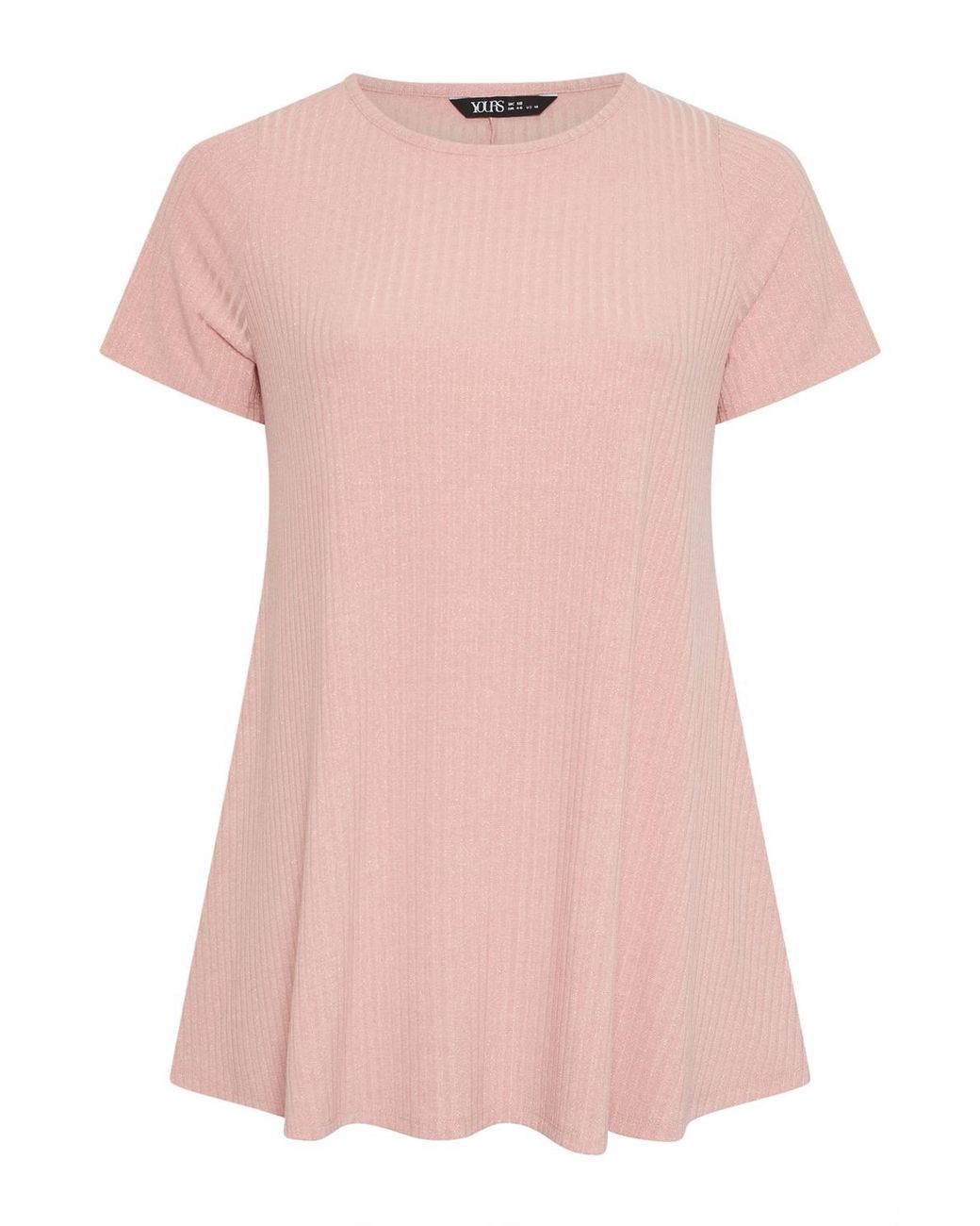 Yours Pink Shimmer Swing T-Shirt