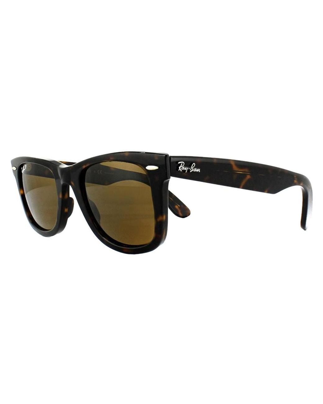 Ray-Ban Brown Rectangle Tortoise Polarized Sunglasses