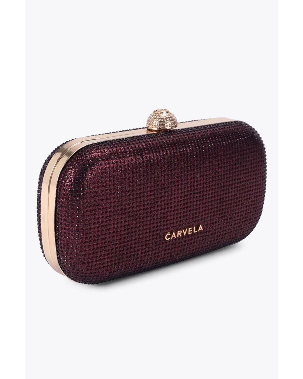 Carvela Kurt Geiger Purple 'Cecilia Hard Clutch' Bag