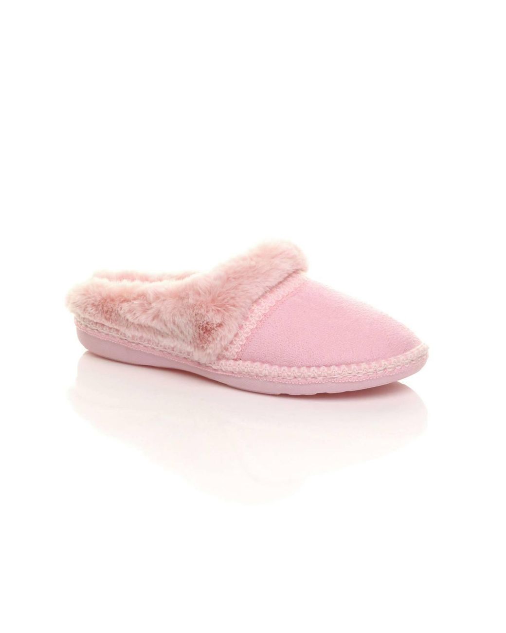 AJVANI Pink Flat Heel Slippers