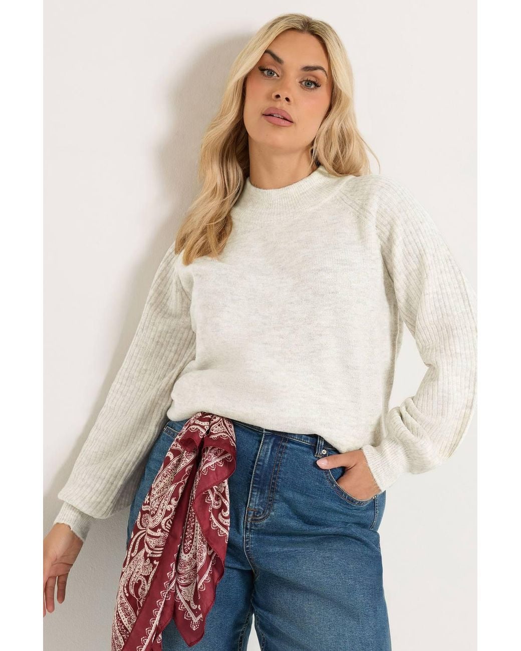 Yours Natural Turtle Neck Knitted Jumper