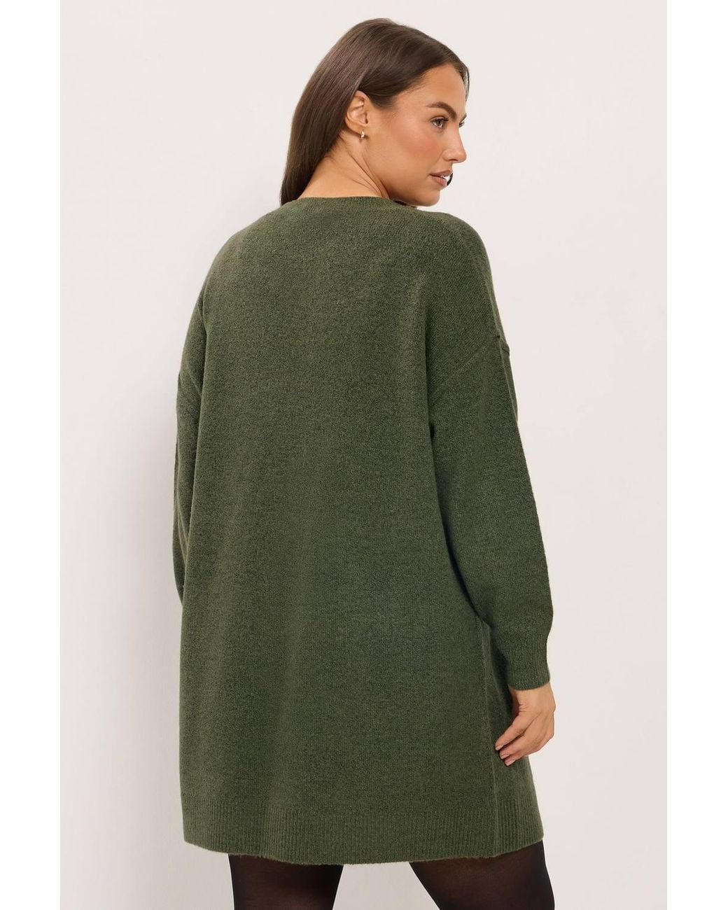 Yours Green Knitted Jumper Dress
