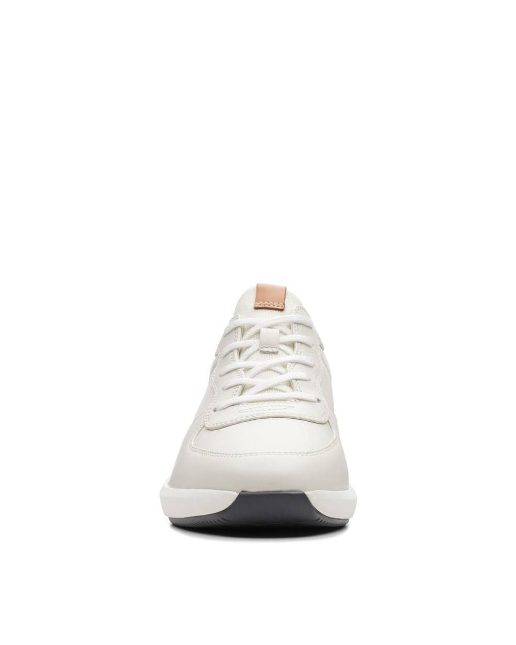 Clarks White Un Rio Sprint Combination Leather Trainers