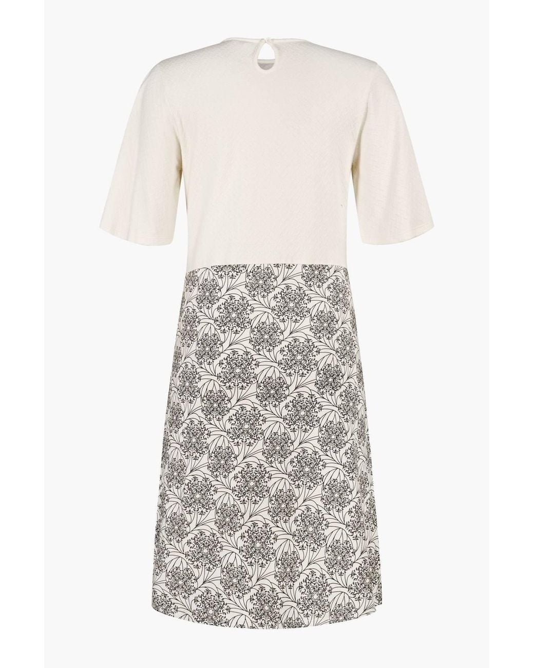 Enorsia White Textured Jersey Mini Dress