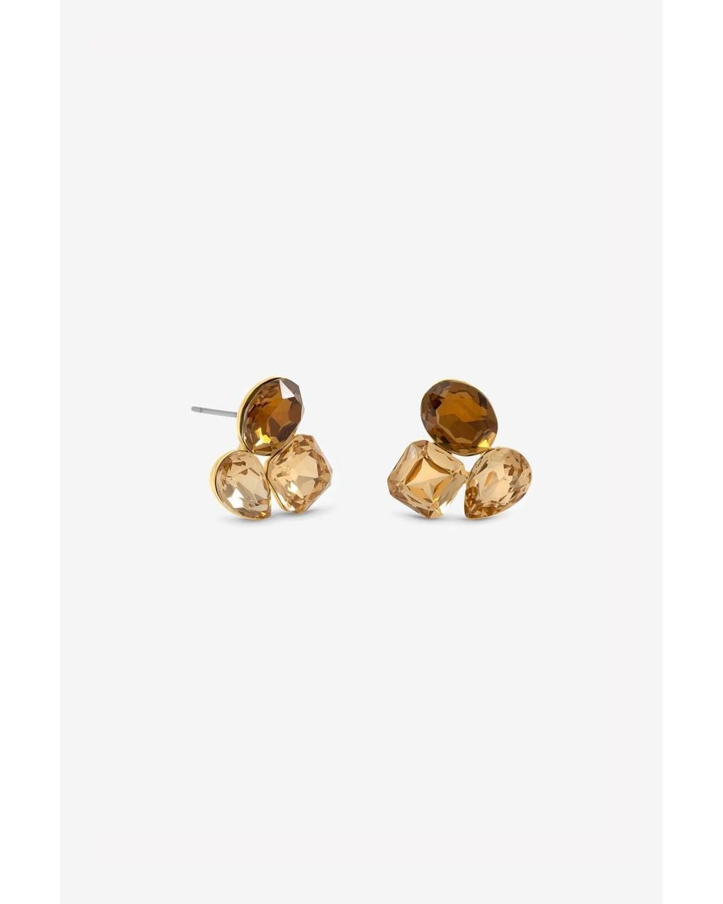 Jon Richard Metallic Plated & Multi Stone Earrings