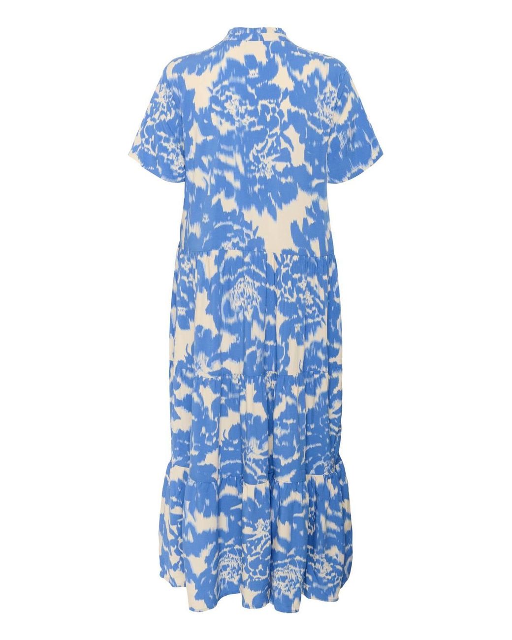 Saint Tropez Blue Edasz Short Sleeve Maxi Dress
