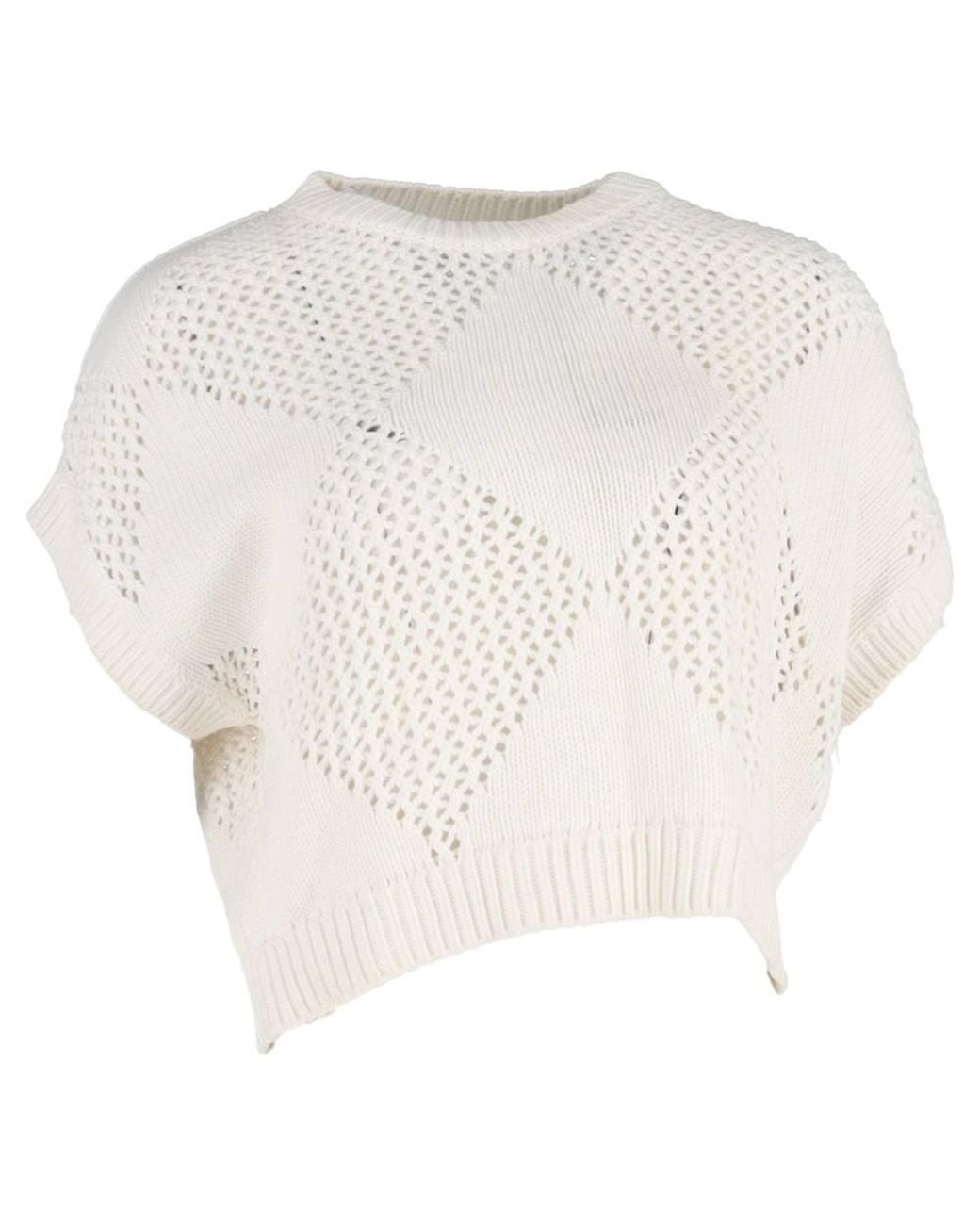 Brunello Cucinelli White Preloved Knit Vest Top Cotton