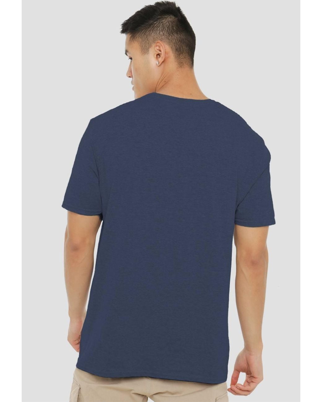 Marvel Blue Captain America Brave New World Star T-Shirt, Heather
