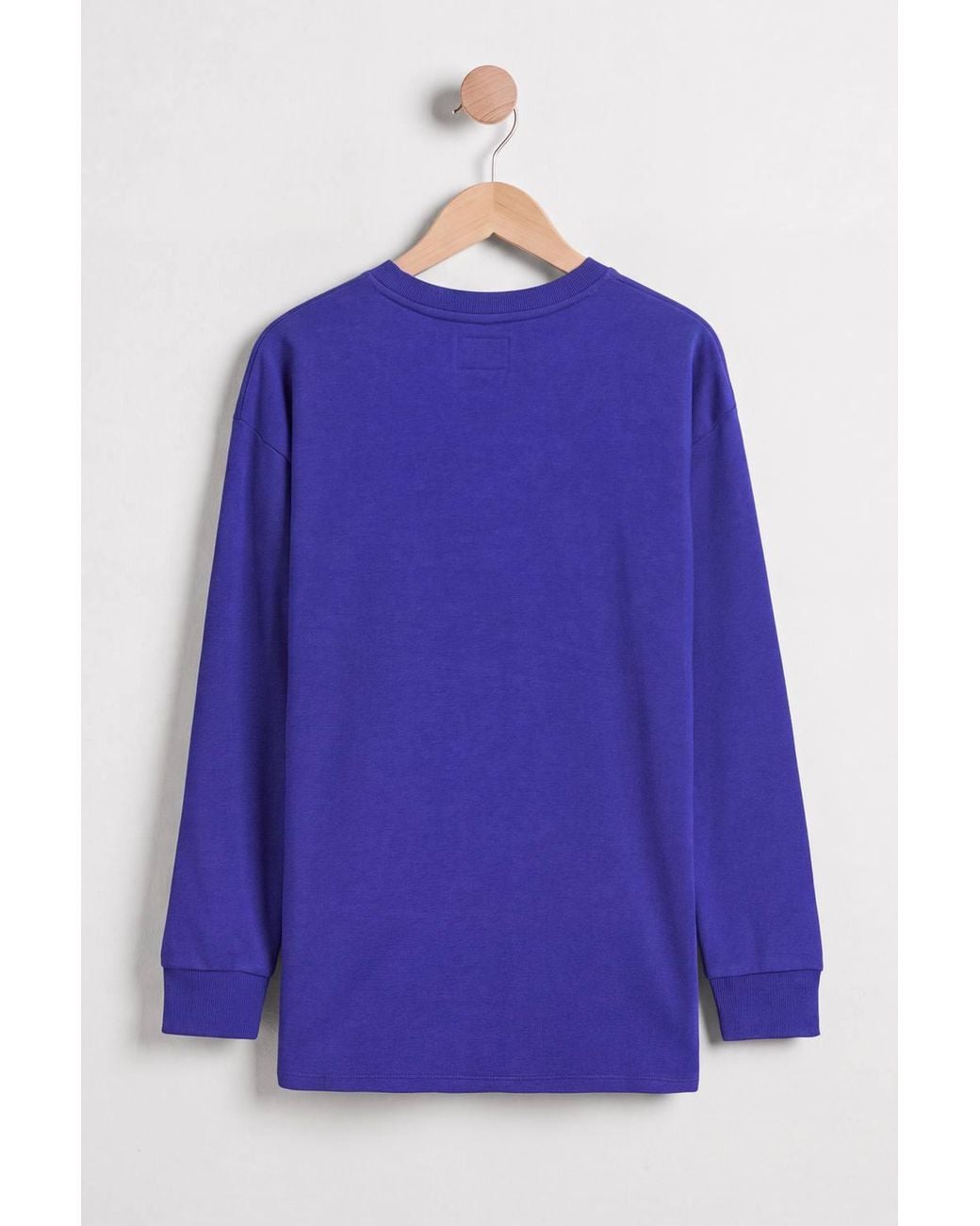 Enorsia Blue Christmas Reindeer Graphic Terry Sweatshirt