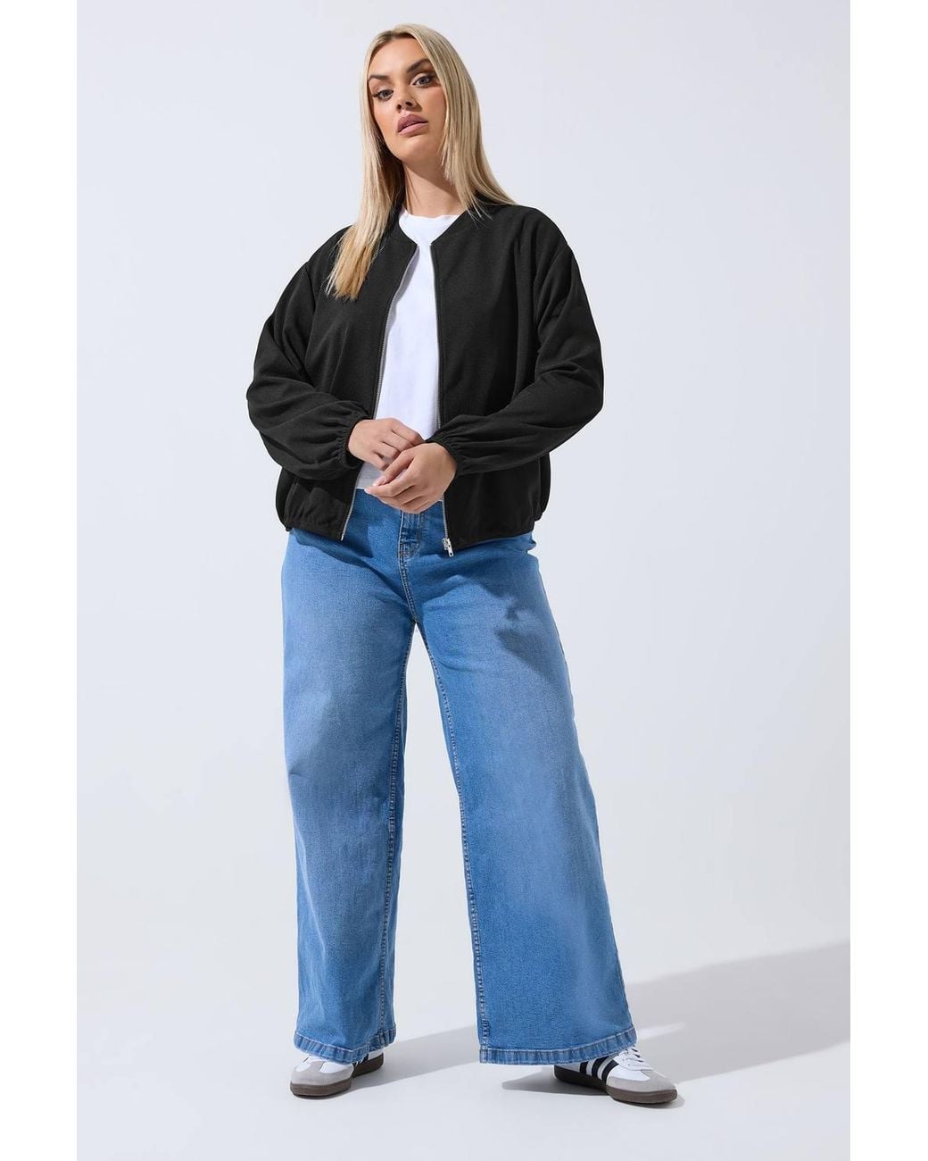 Yours Black Zip Bomber Jacket