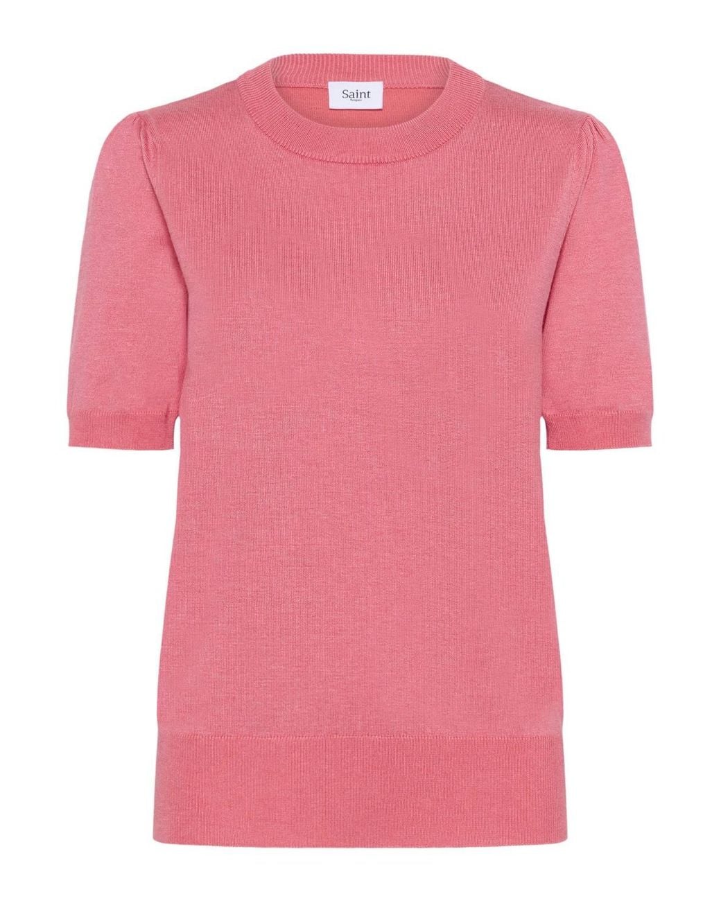 Saint Tropez Red Milasz Short Sleeve Crew Neck Jumper