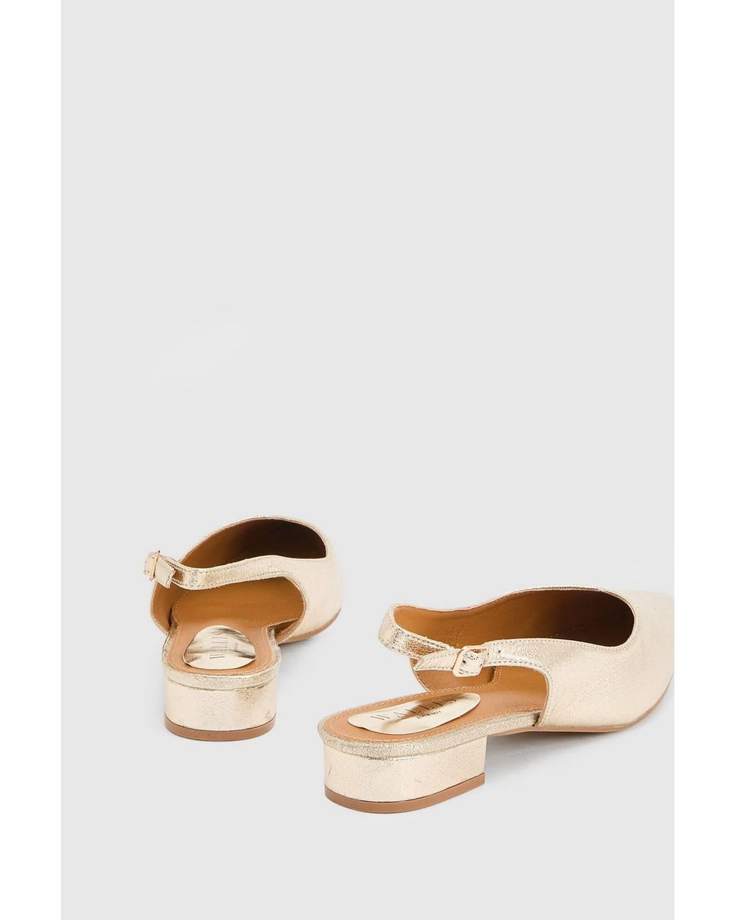 Wallis Blue Isla Faux Leather Slingback Pointed Flats