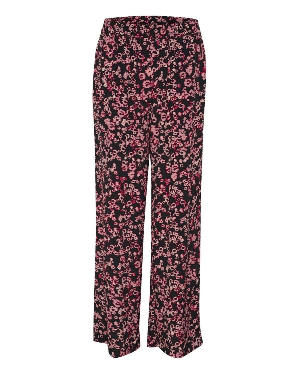 Saint Tropez Red Jeahsz High Waisted Wide Leg Trousers