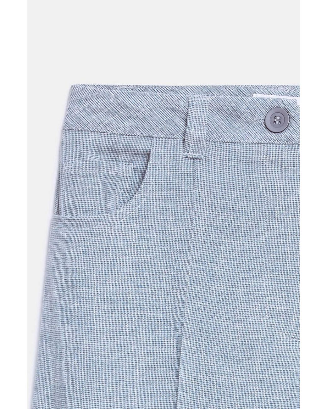 Dilvin White High-Waist Wide-Leg Pleated Trousers