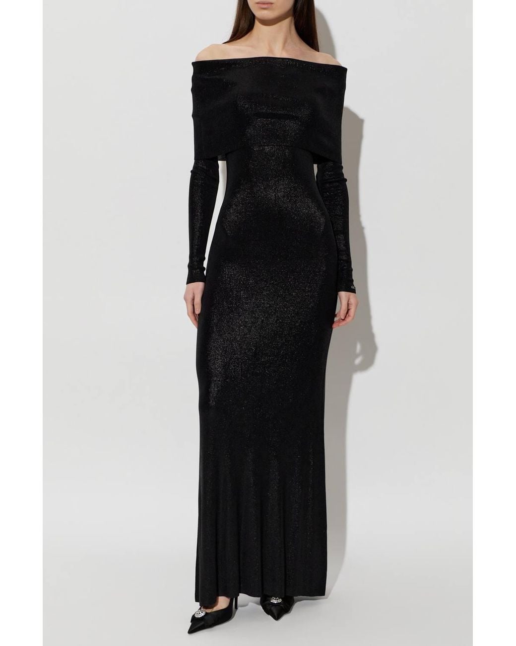 Balenciaga Black Preloved Dress W/ Shimmering Finish