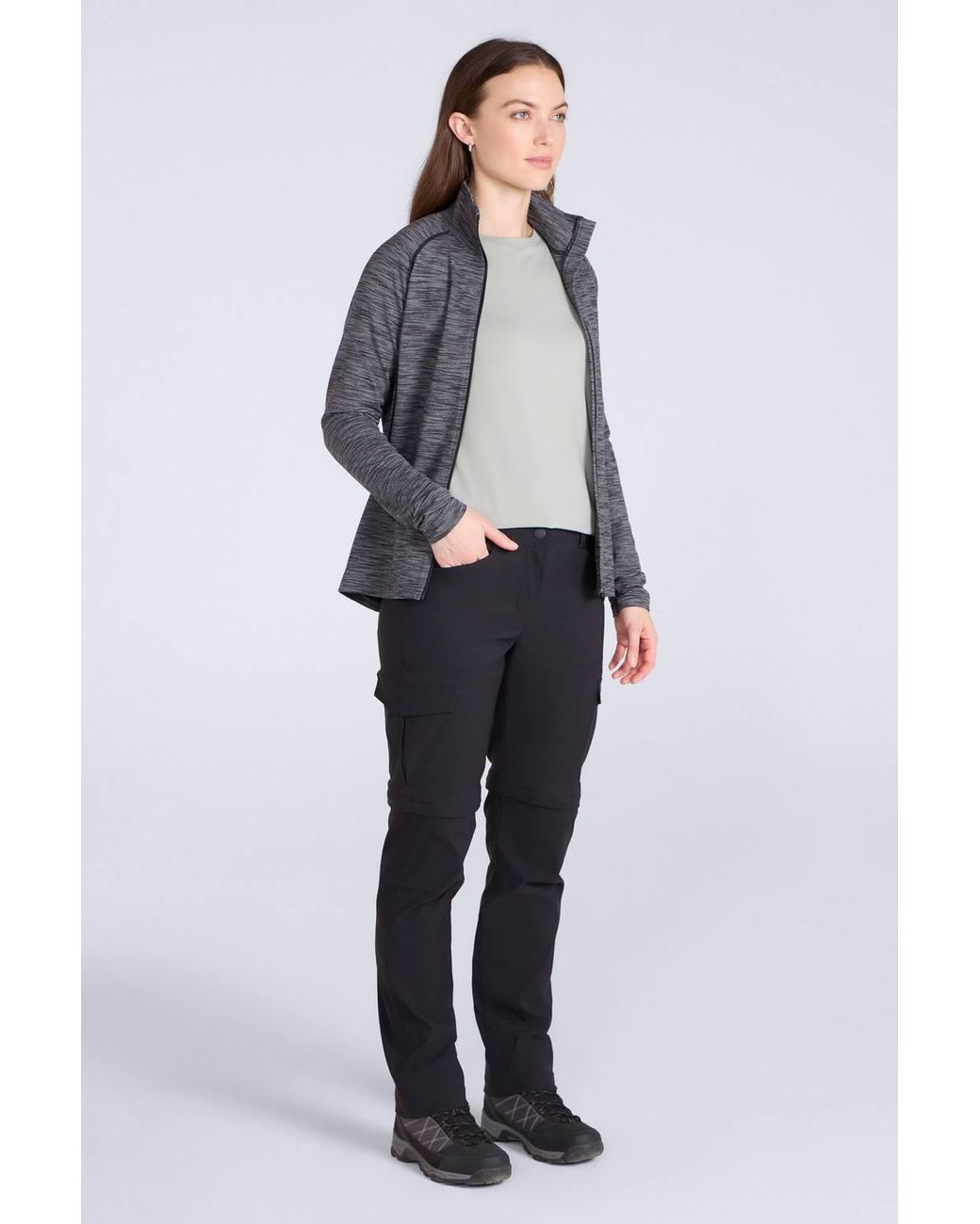 Mountain Warehouse Blue 'Conniston' Stretchy Quick Dry Comfortable Casual Zip Trouser