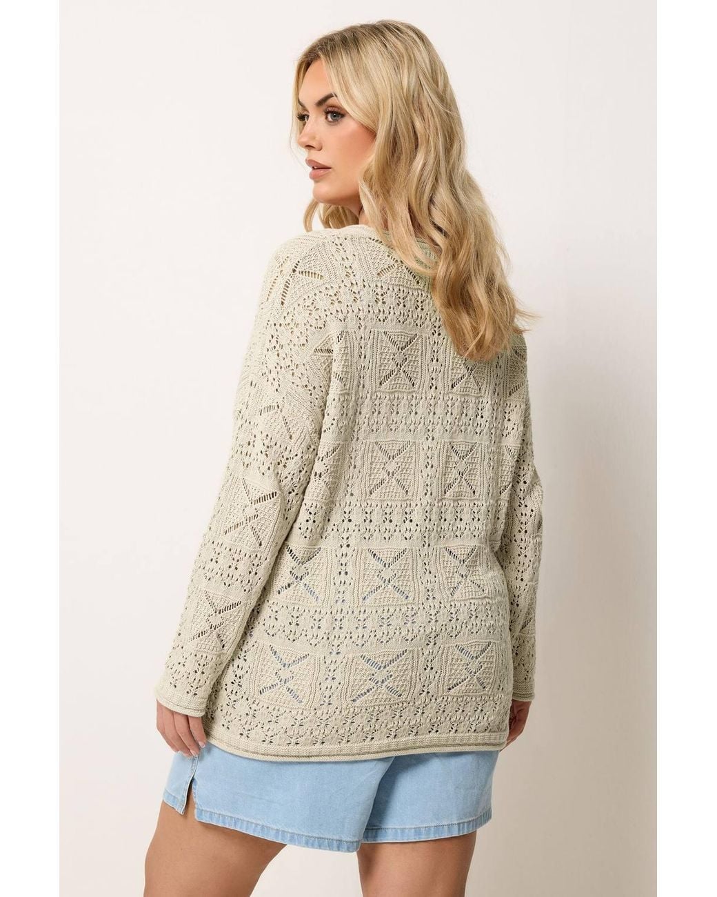 Yours Natural Pointelle Stitch Jumper
