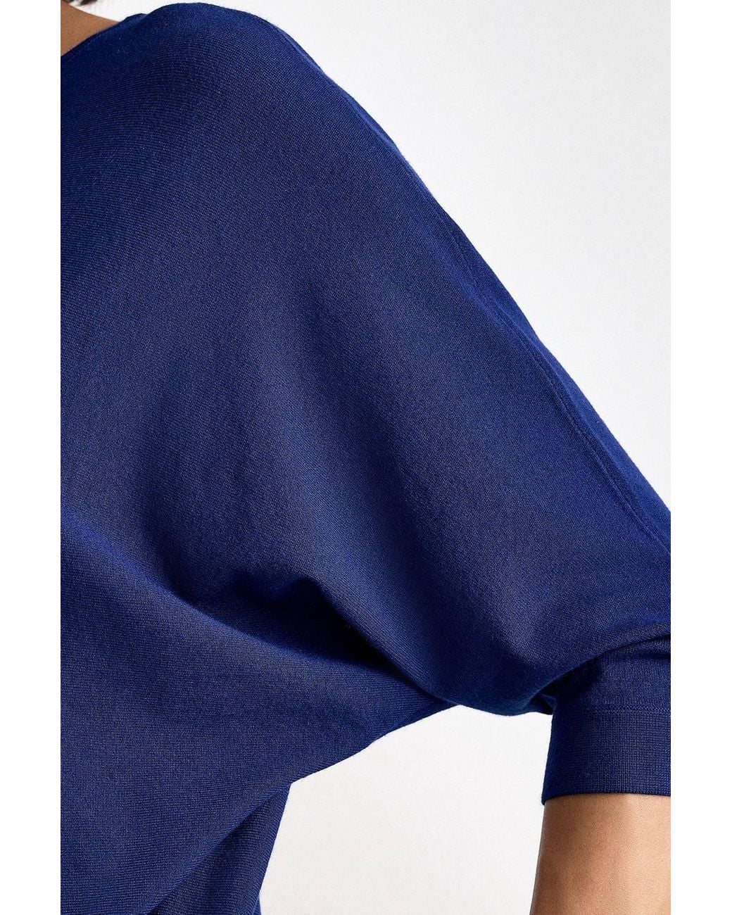 Phase Eight Blue Cristine Chic Batwing Sleeves Jumper