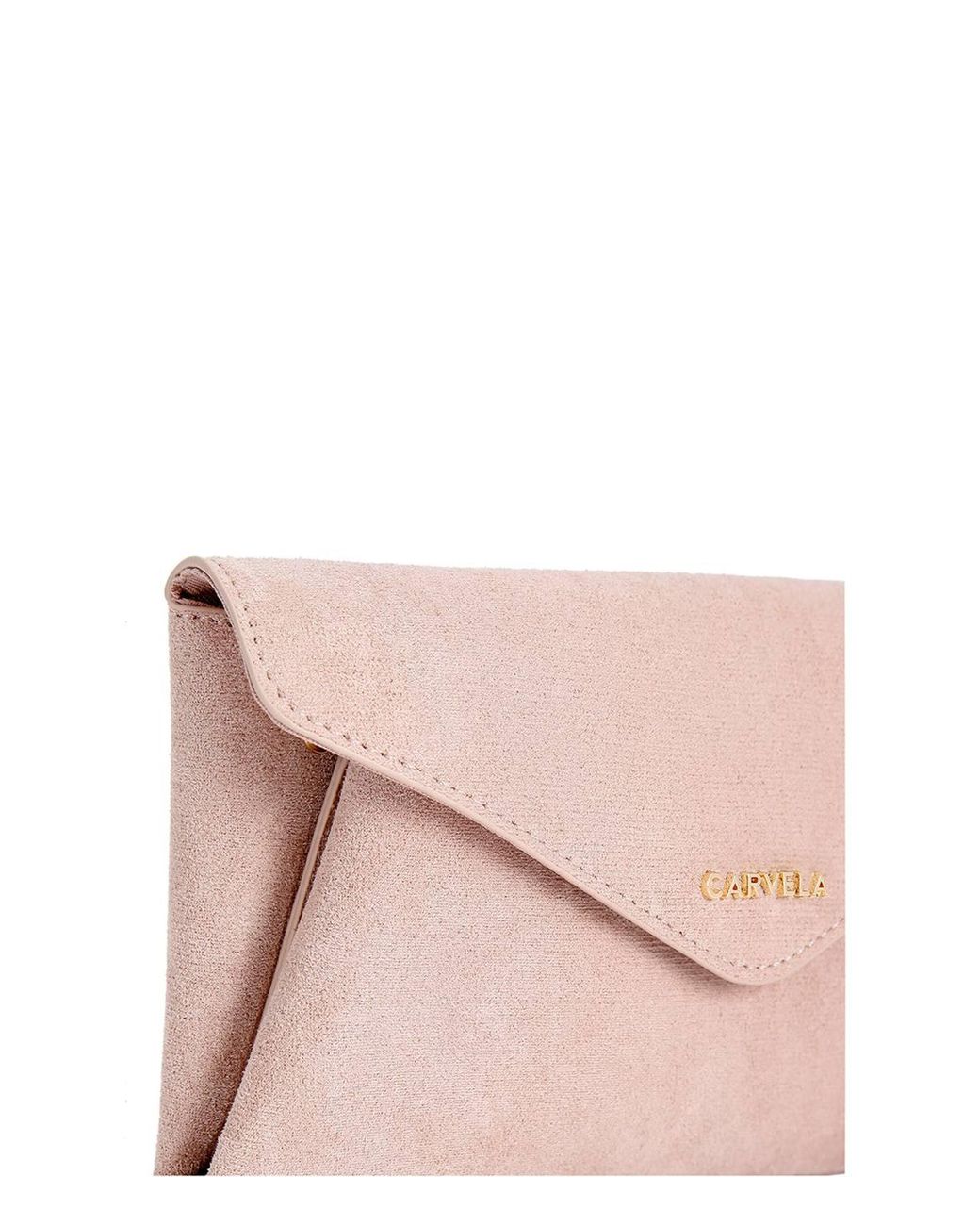 Carvela Kurt Geiger Pink 'Megan Envelope Clutch' Suedette Bag