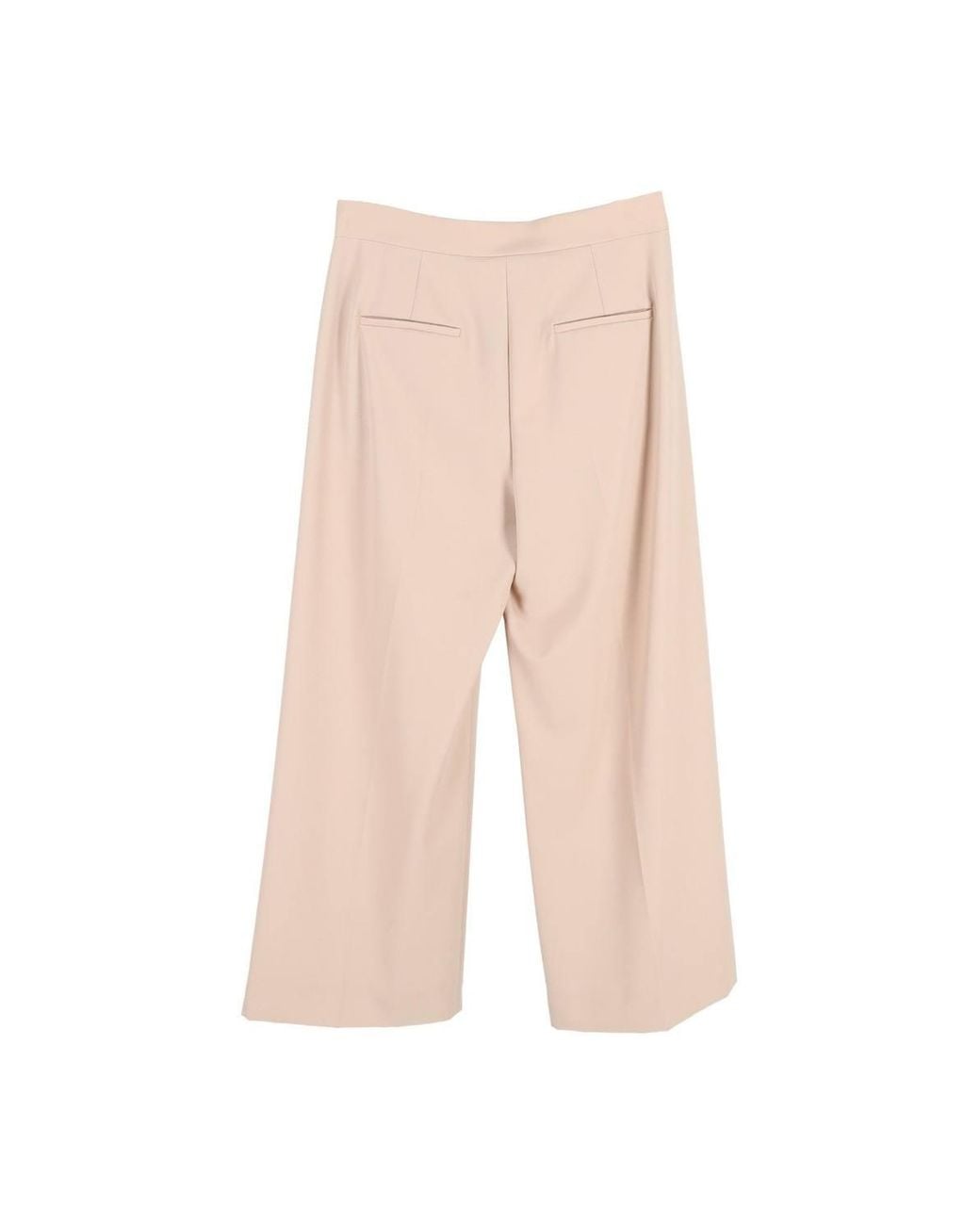 Max Mara Orange Preloved Pleated Wide-Leg Trousers