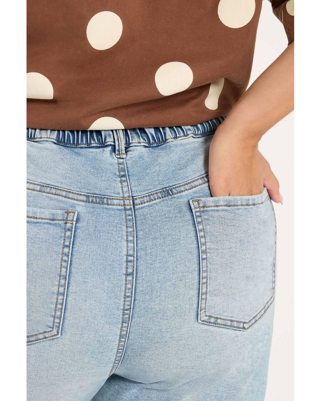 Yours Blue Barrel Leg Denim Jeans