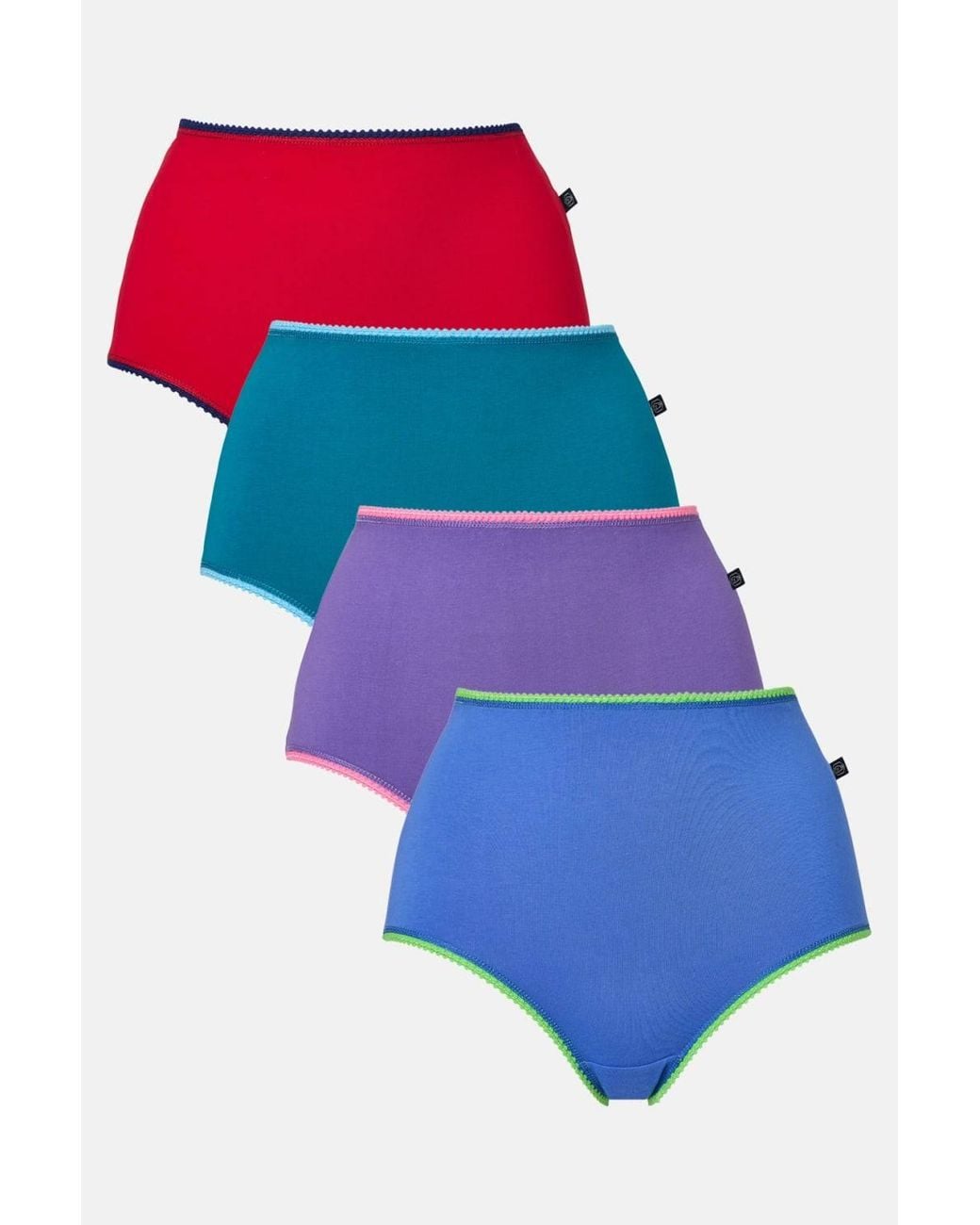 British Boxers Blue "Lucky Dip" Four Pack Full Briefs