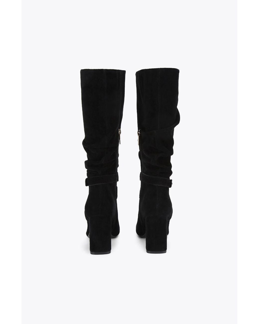 Carvela Kurt Geiger Black 'Jackpot Slouch Knee' Suede Boots