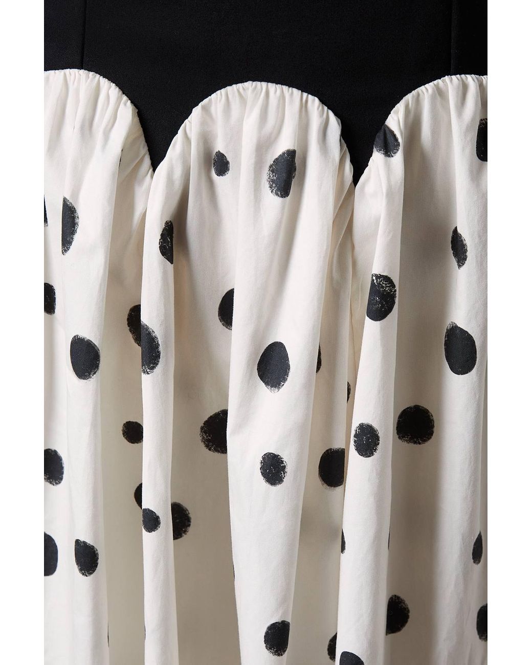 Coast Multicolor Mono Spot Races Drop Waist Bow Shoulder Midi Dress