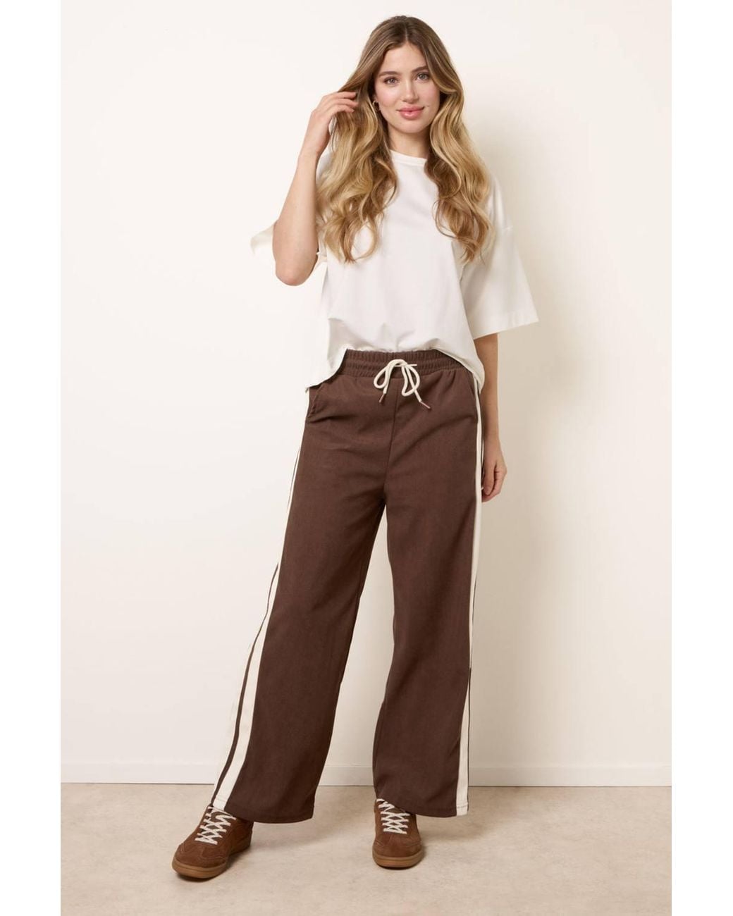 Blue Vanilla Natural Elasticated Waist Slip On Trousers