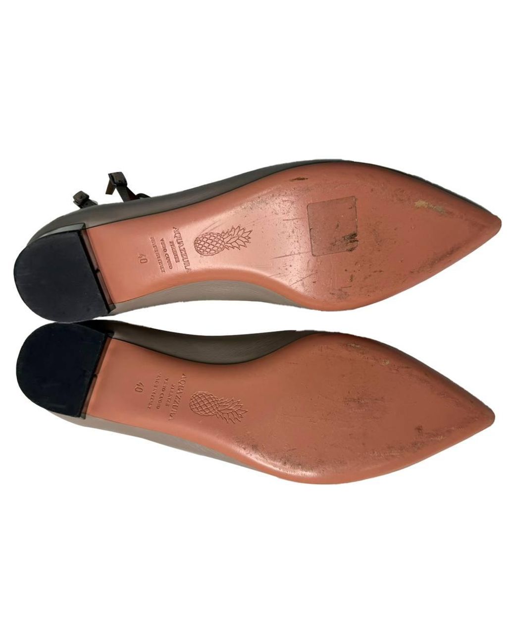 Aquazzura Brown Preloved Pointed Toe Ballet Flats