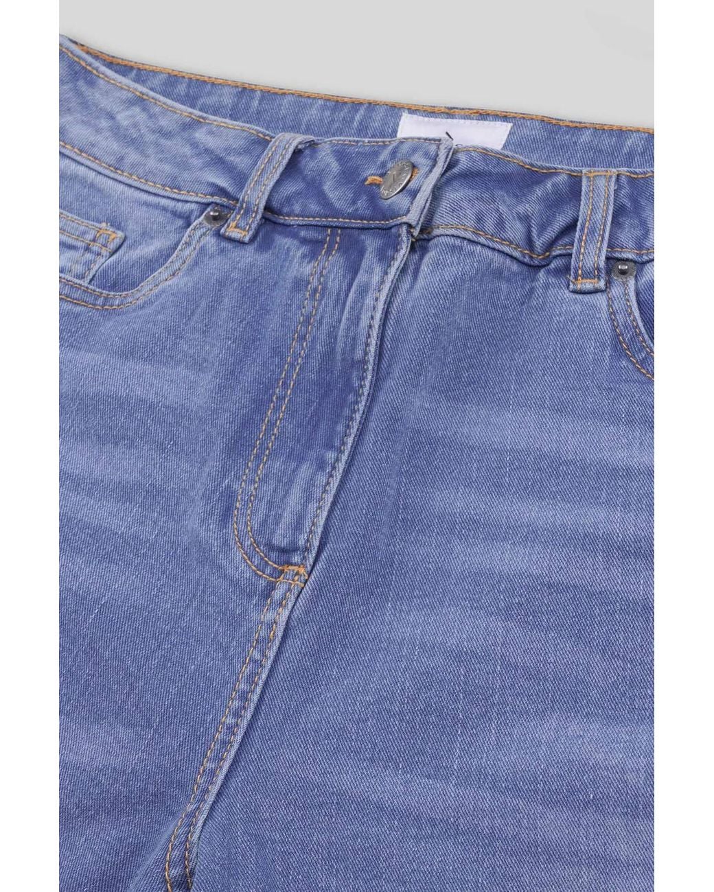 Enorsia Blue Distressed Straight Jeans