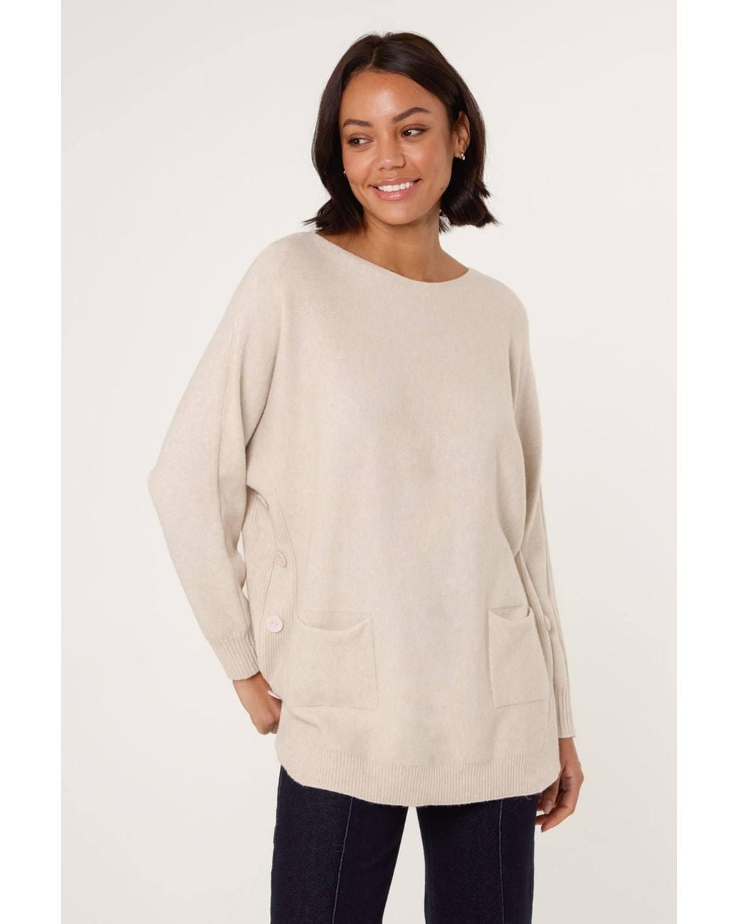 Blue Vanilla Natural Long Sleeve Round Neck Jumper