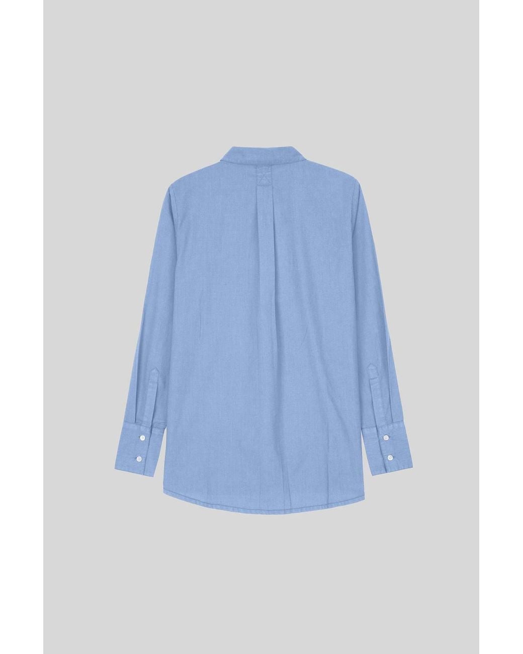 Enorsia Blue Long Sleeve Work Shirt