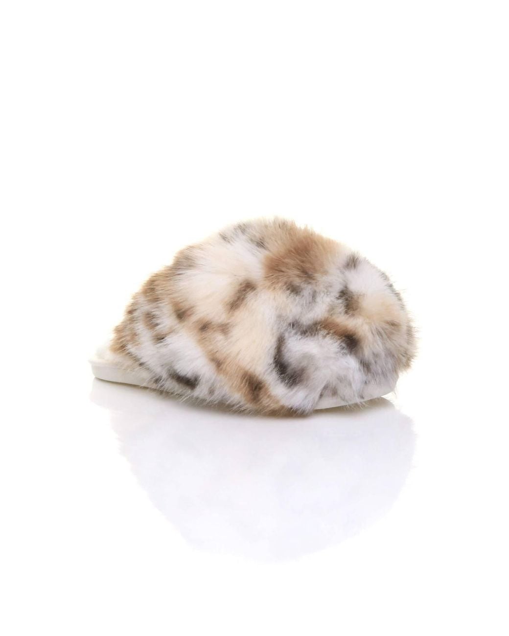 AJVANI Gray Slip On Mule Fluffy Indoor Slippers