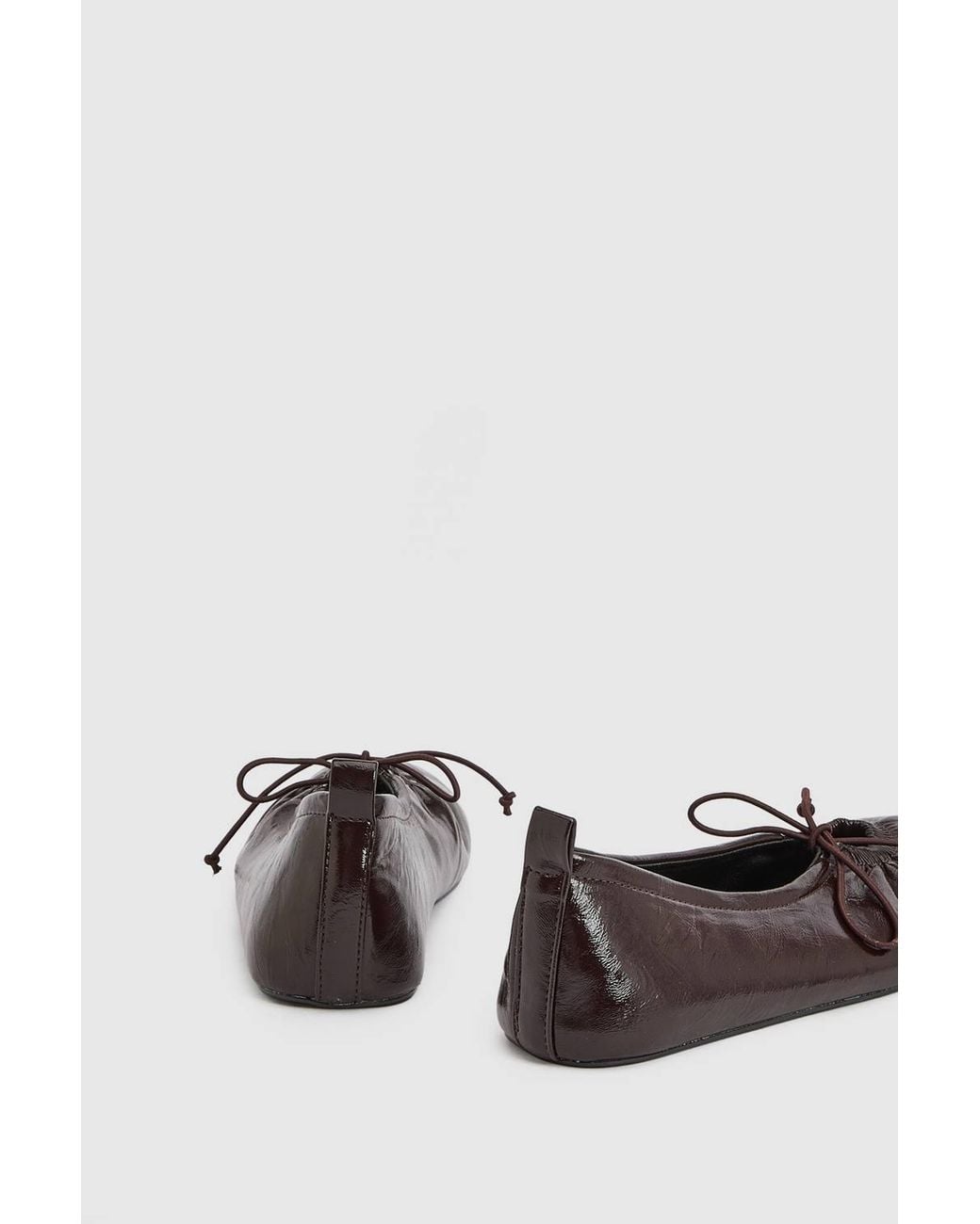 Dorothy Perkins Blue Faith: Jade Faux Leather Bow Detail Ballet Pumps
