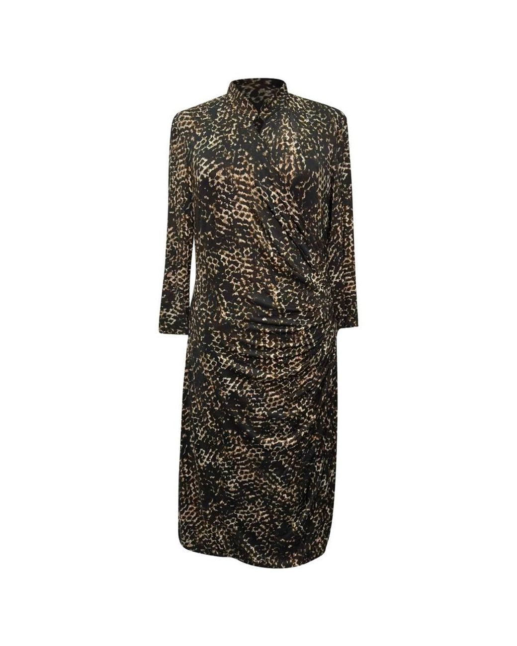 Max Mara Black Preloved Printed Midi Dress