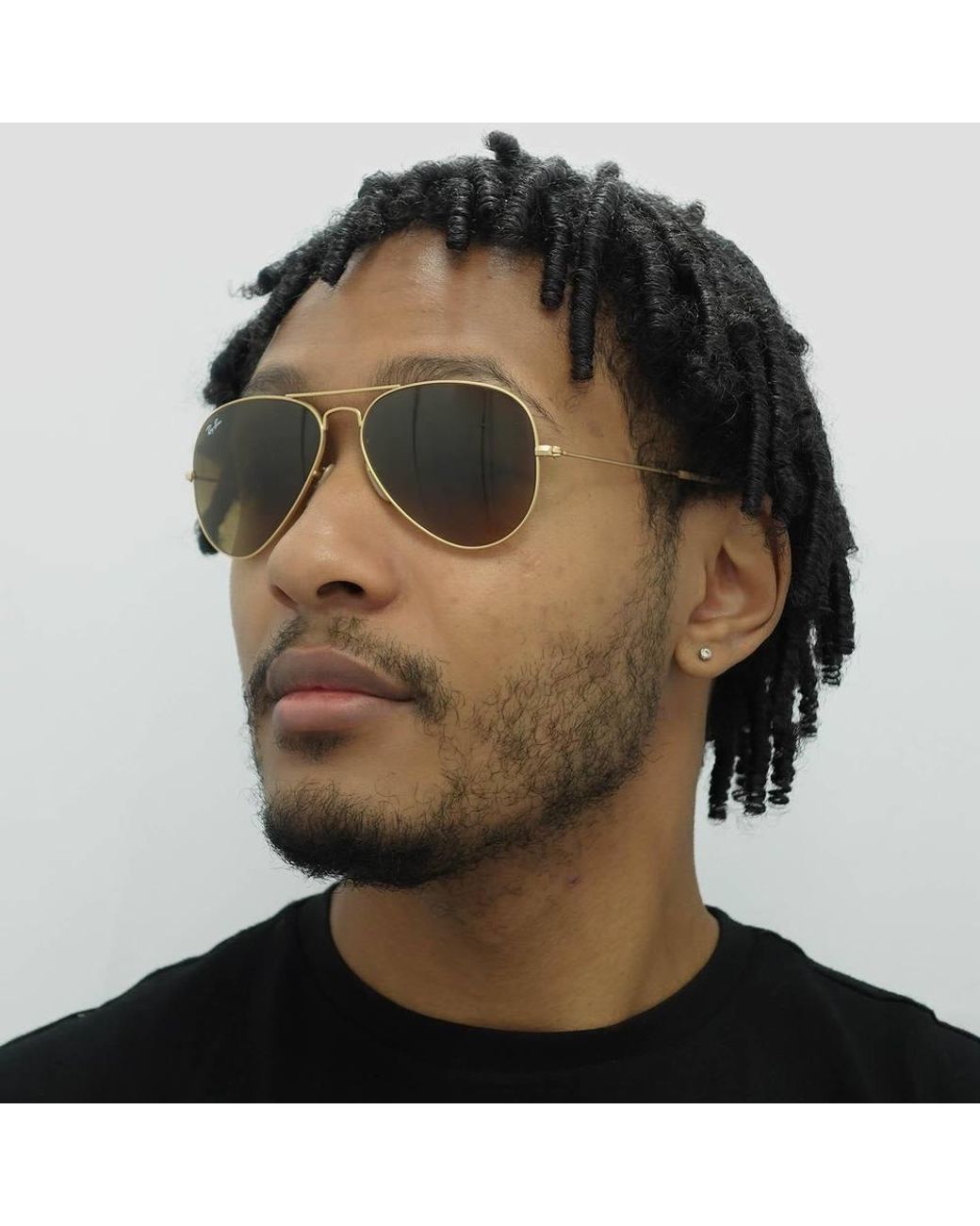 Ray-Ban Brown Aviator Matt Gradient Sunglasses