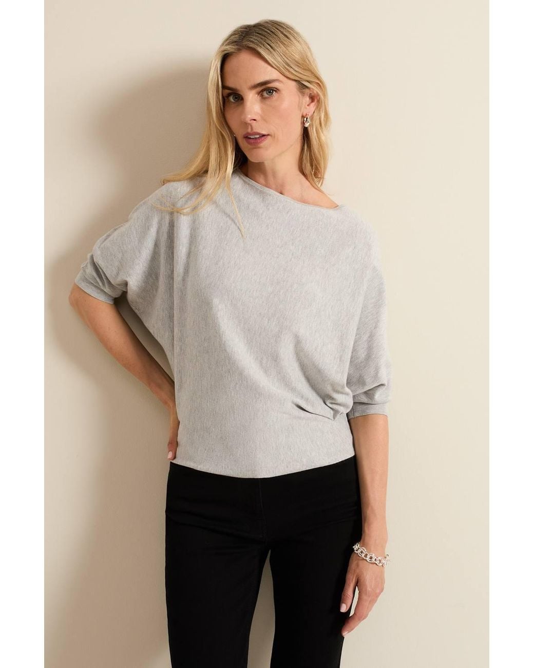 Phase Eight Gray Cristine Knit Jumper