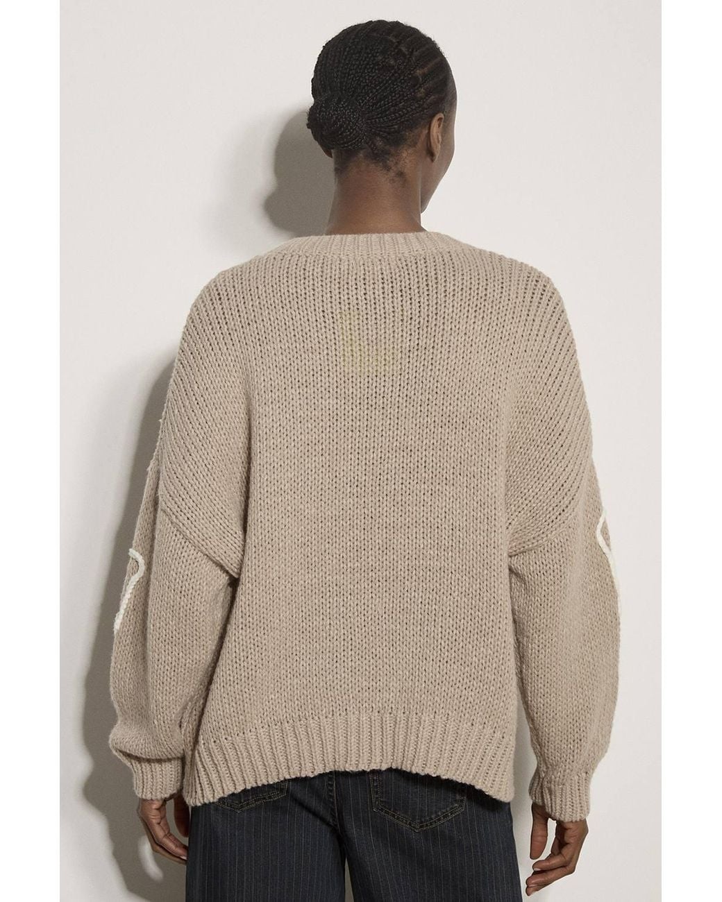 Apricot Natural Oversized Cornelli Embroidered Jumper