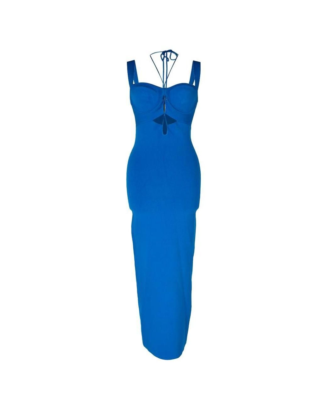 Galvan Blue Preloved London Kali Cutout Midi Dress