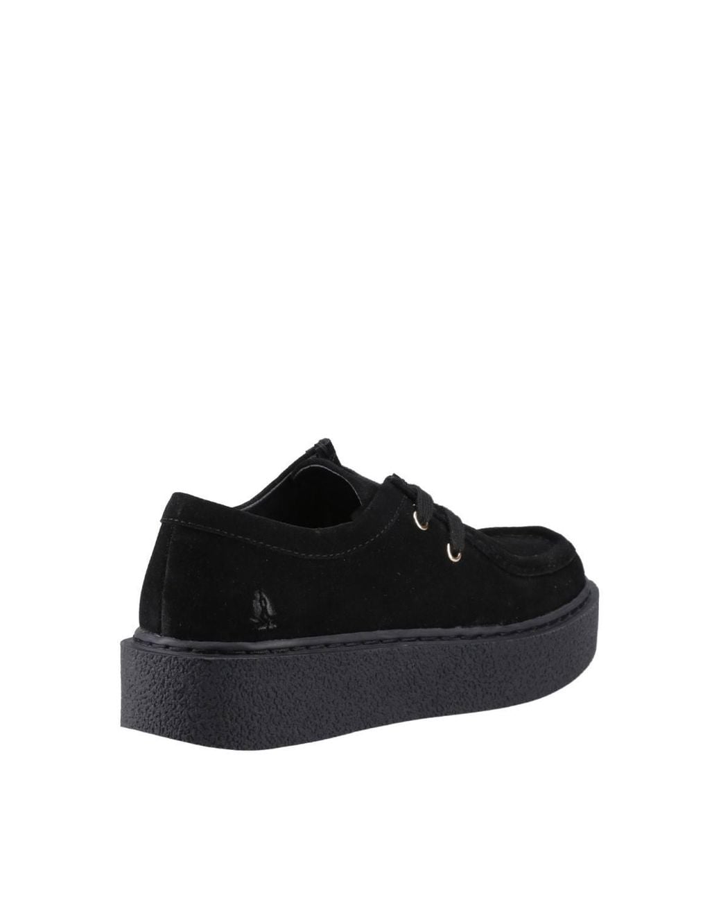 Hush Puppies Black Bridie Suede Mocc Toe