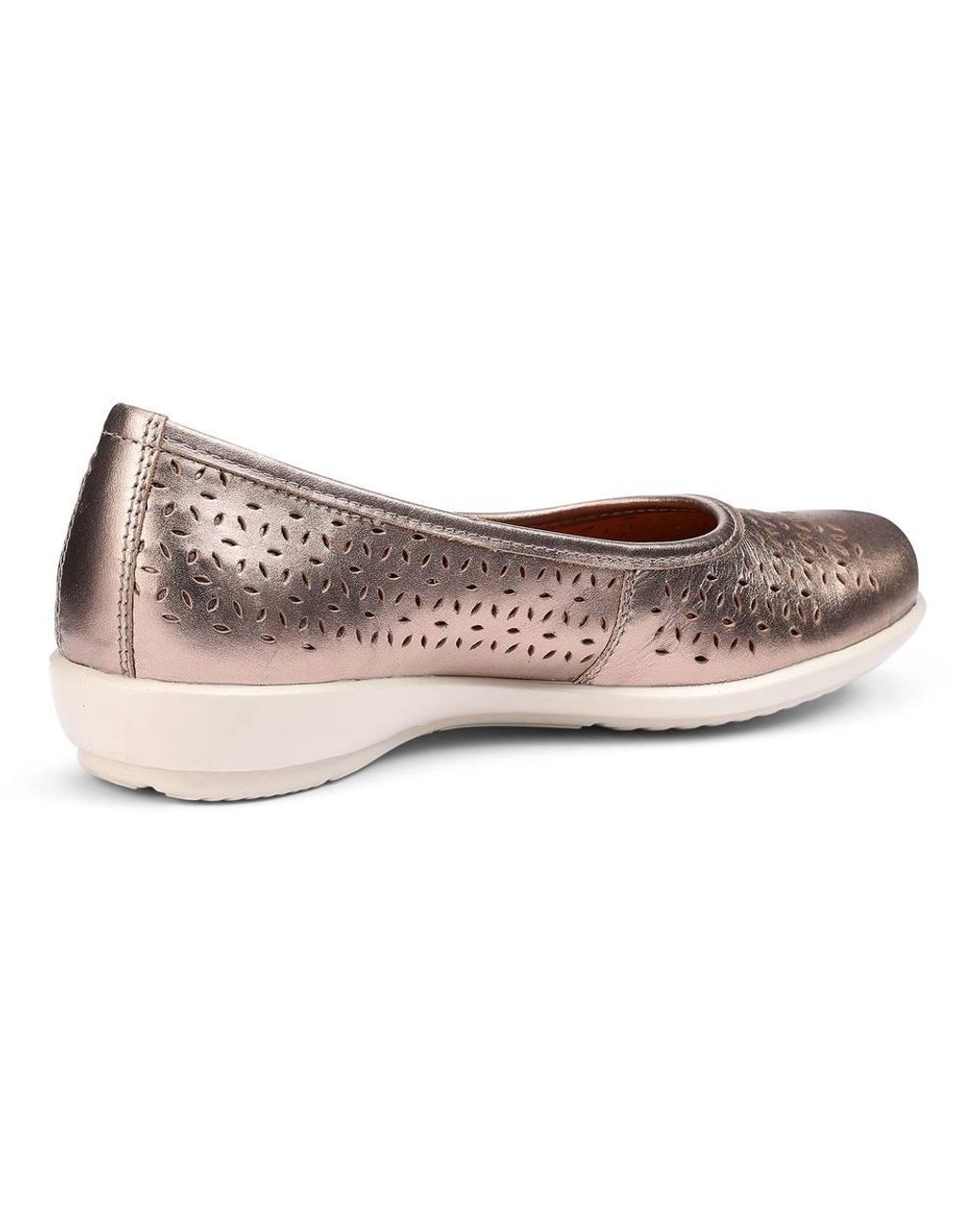 Hotter Gray Wide Fit 'Livvy Ii' Ballet Pumps