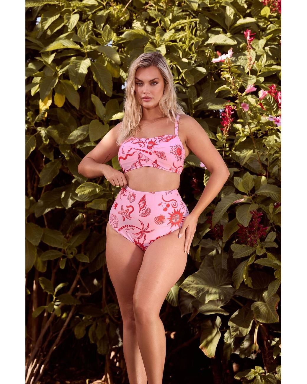 Yours Black Shell Print Super High Waist Bikini Brief