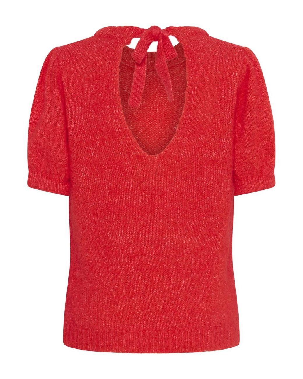 Kaffe Red Kaemilie Tie Back Half Sleeves Pullover