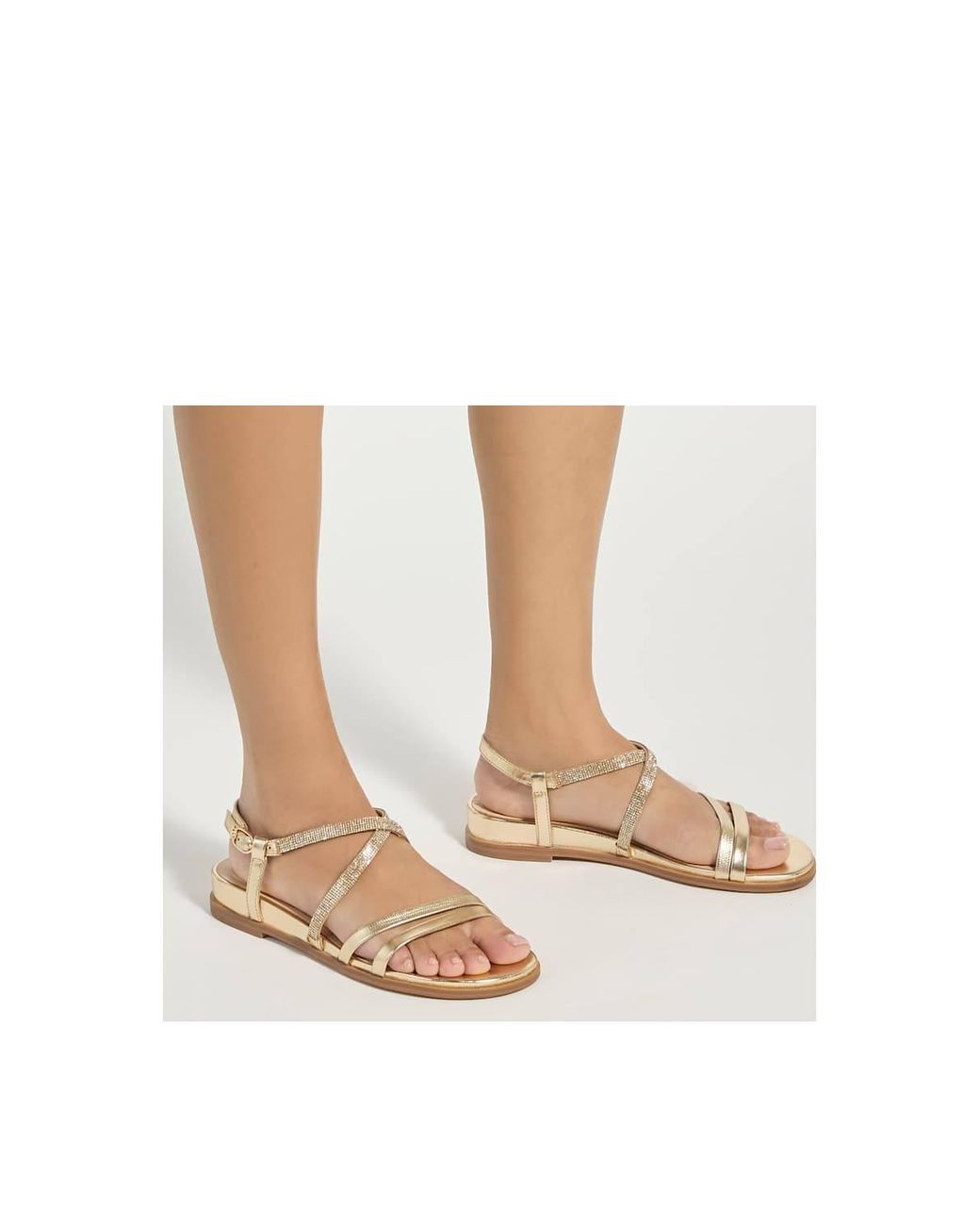 Dune Multicolor Wide Fit 'Lexia' Leather Sandals