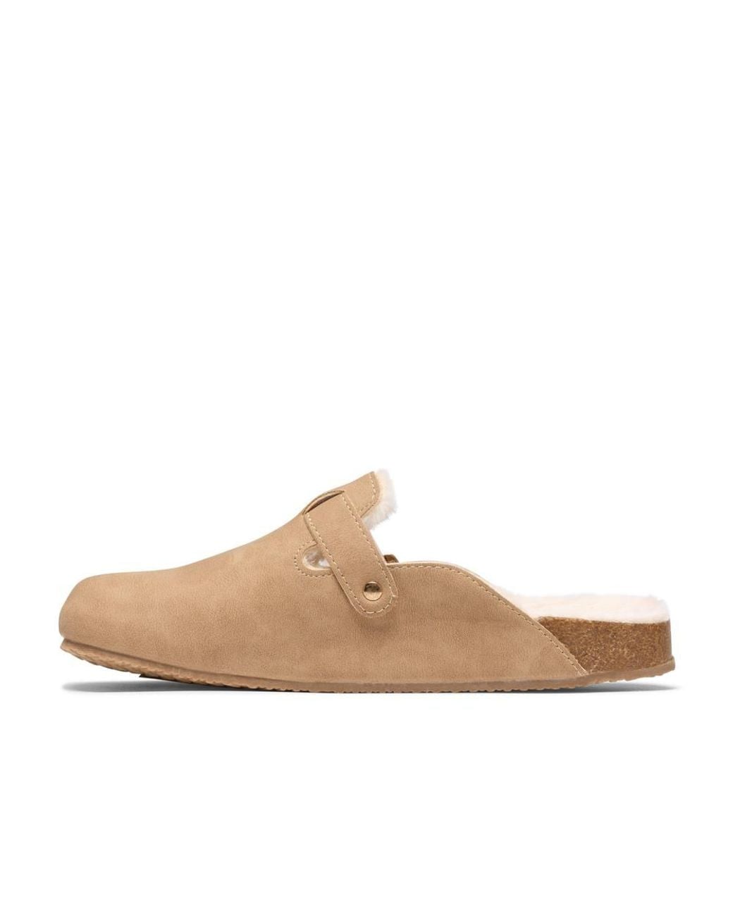 Clarks Natural Fira Clog Sand Slip Ons, Slippers