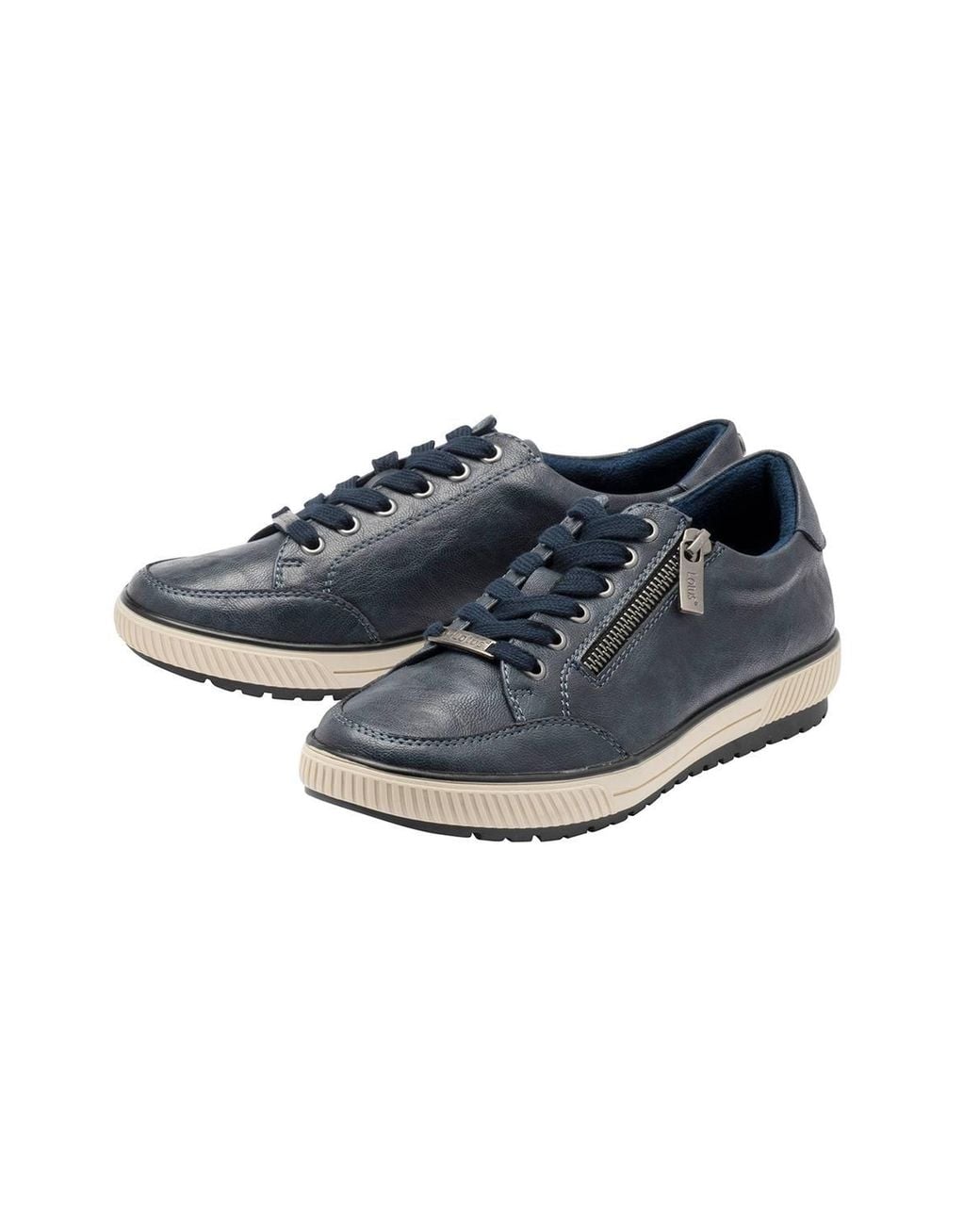 Lotus Blue 'Ginny' Zip-Up Trainers