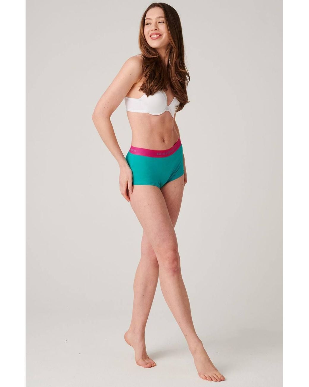 British Boxers Pink Pack Of Three "Amusements" Cotton Hipster Boxer Briefs