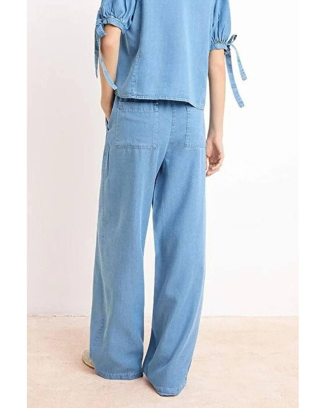 WOVCOR Blue Tencel Denim Co Ord Set